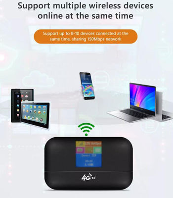 3200 mAh Mobilne kieszonkowe urządzenie Wi-Fi 5G Przenośny router Hotspot 150 Mb / s