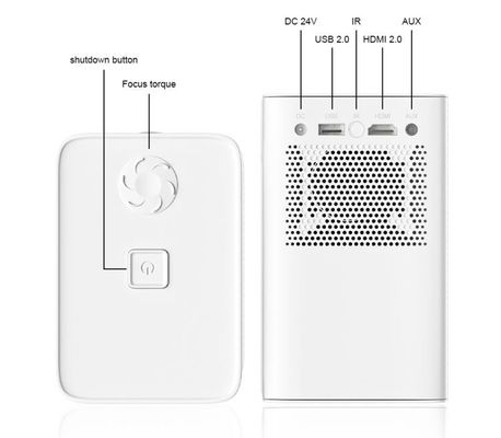 ARM Cortex A7 3d Mini Led Projektor multimedialny 1080p Czterordzeniowy