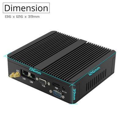 RS232 J1800 2 Ethernet Lan Mini stacja robocza PC Bez wentylatora Przemysłowy komputer stacjonarny