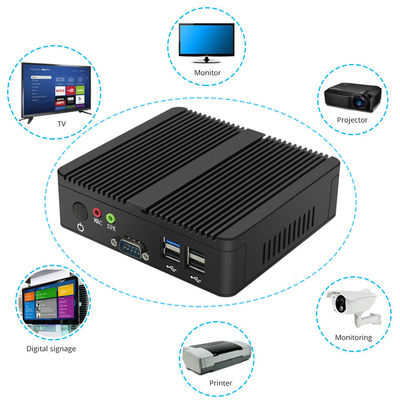 Bez wentylatora Linux Pfsense Przemysłowa mini stacja robocza Komputer PC N2930 300 Mb / s VGA RS232