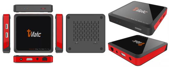 Android TV Box z pilotem i systemem operacyjnym Wi-Fi 2,4 GHz/5 GHz
