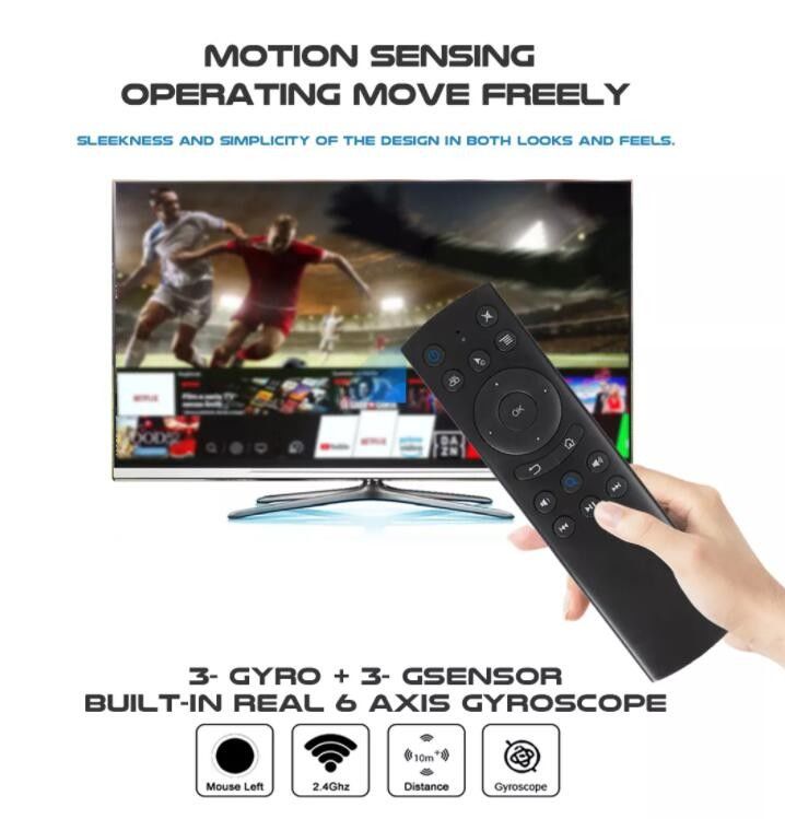 Pilot Bluetooth IR Air Mouse 4K HDR do odtwarzacza multimediów strumieniowych z systemem Android TV